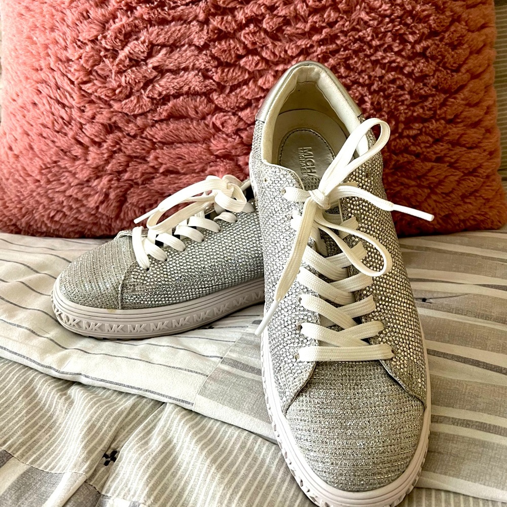 Michael Kors Grove Lace Up/Bling Sneakers
